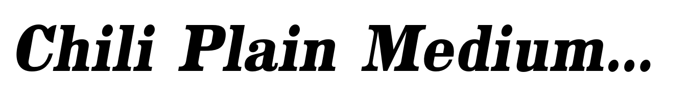 Chili Plain Medium Italic